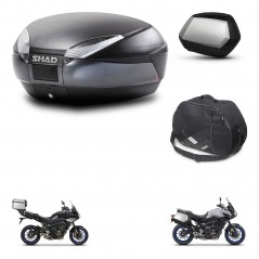 SHAD Side cases + rear trunk + inner bag + 3p hardware + mounting hardware SH48 DARK GREY PREMIUM SC SH35 PREMIUM KIT-272968