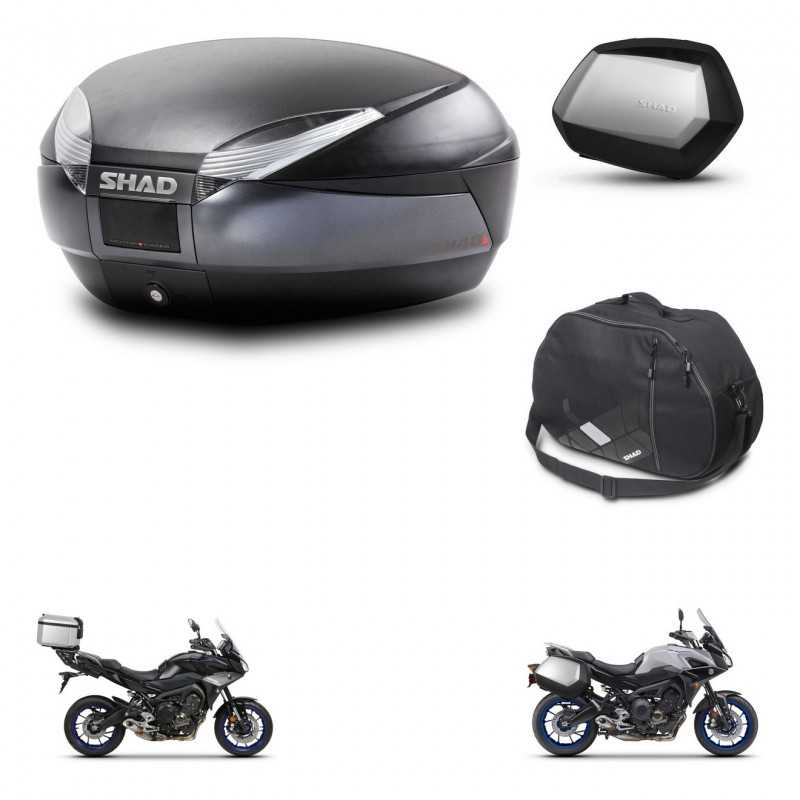 SHAD Side cases + rear trunk + inner bag + 3p hardware + mounting hardware SH48 DARK GREY PREMIUM SC SH35 PREMIUM KIT-272968