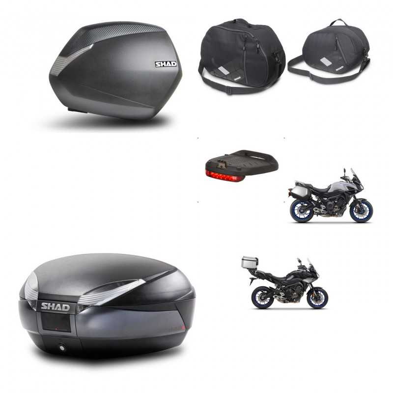 SHAD Baul trasero + maletas laterales accesorios herraje 3p montaje SH36 SH 36 SH48 DARK GREY PREMIUM KIT-272970
