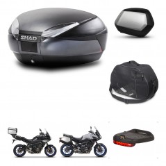SHAD Side cases + rear trunk + accessories + 3p hardware + mounting hardware SH48 DARK GREY PREMIUM SC SH35 PREMIUM KIT-272977