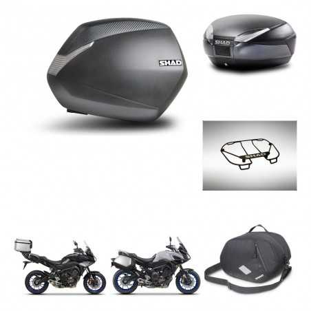 SHAD Baul trasero + maletas laterales accesorios herraje 3p montaje SH36 SH 36 SH48 DARK GREY PREMIUM KIT-272979