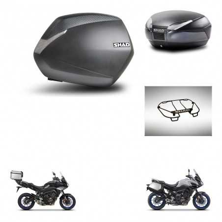 SHAD Rear trunk + side cases + upper rack rack + 3p hardware + mounting hardware SH36 SH 36 SH48 DARK GREY PREMIUM KIT-272980