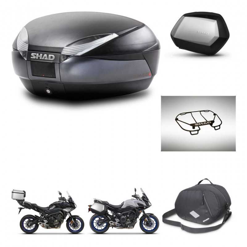 SHAD Side cases + rear trunk + accessories + 3p hardware + mounting hardware SH48 DARK GREY PREMIUM SC SH35 PREMIUM KIT-272985