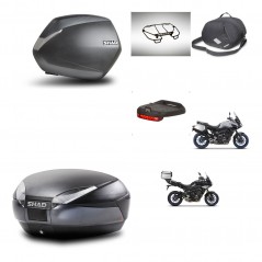 SHAD Baul trasero + maletas laterales accesorios herraje 3p montaje SH36 SH 36 SH48 DARK GREY PREMIUM KIT-272988