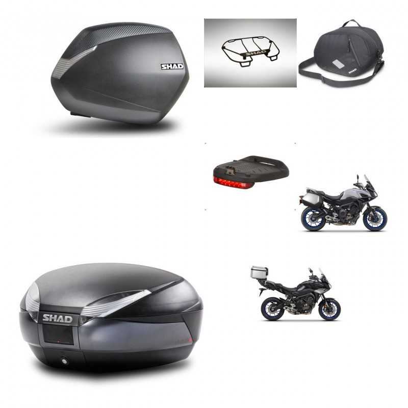 SHAD Baul trasero + maletas laterales accesorios herraje 3p montaje SH36 SH 36 SH48 DARK GREY PREMIUM KIT-272988