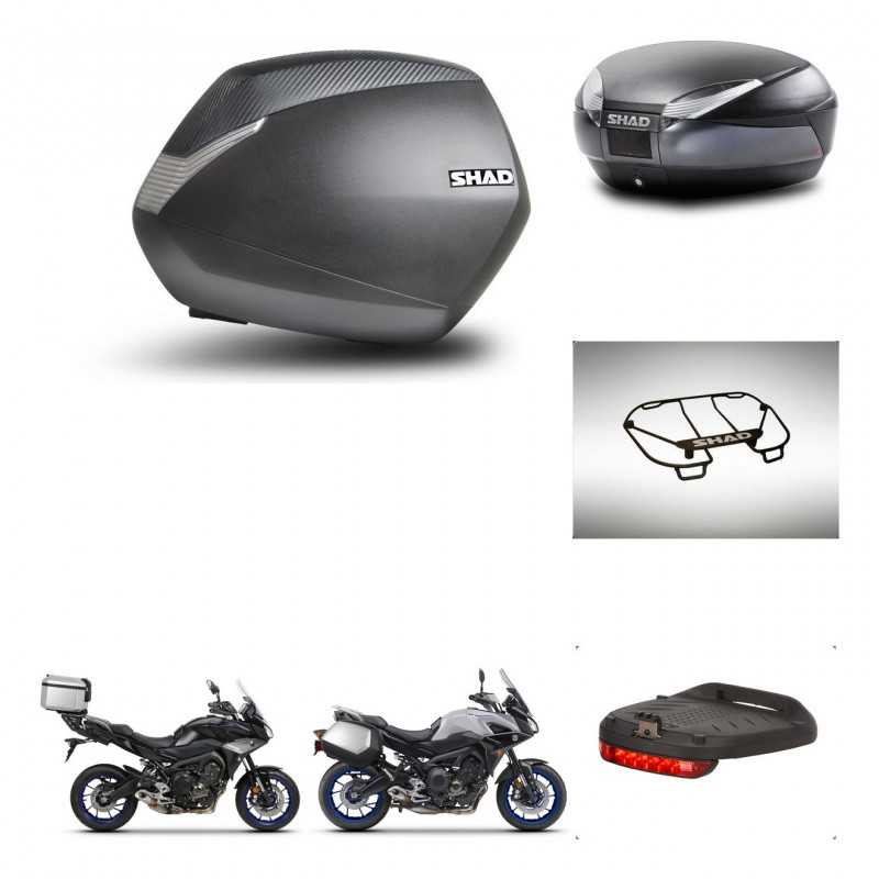 SHAD Baul trasero + maletas laterales accesorios herraje 3p montaje SH36 SH 36 SH48 DARK GREY PREMIUM KIT-272989