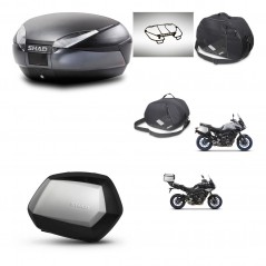 SHAD Side cases + rear trunk + accessories + 3p hardware + mounting hardware SH48 DARK GREY PREMIUM SC SH35 PREMIUM KIT-273003