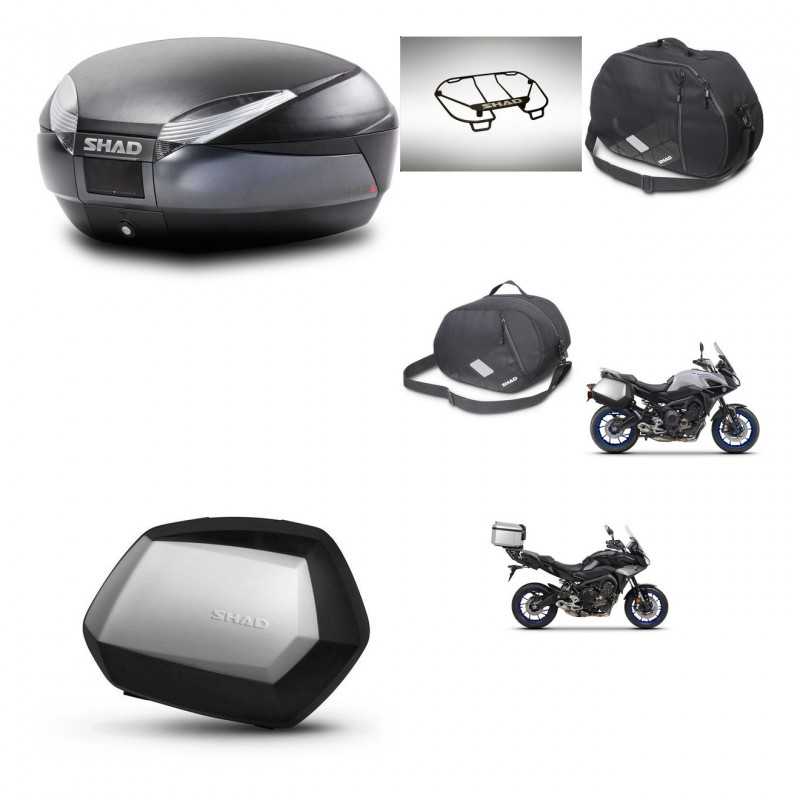 SHAD Side cases + rear trunk + accessories + 3p hardware + mounting hardware SH48 DARK GREY PREMIUM SC SH35 PREMIUM KIT-273003
