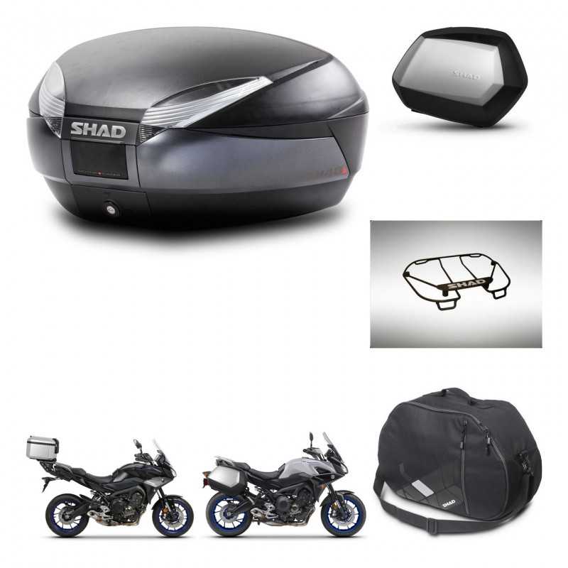 SHAD Side cases + rear trunk + accessories + 3p hardware + mounting hardware SH48 DARK GREY PREMIUM SC SH35 PREMIUM KIT-273004