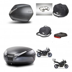 SHAD Baul trasero + maletas laterales accesorios herraje 3p montaje SH36 SH 36 SH48 DARK GREY PREMIUM KIT-273006