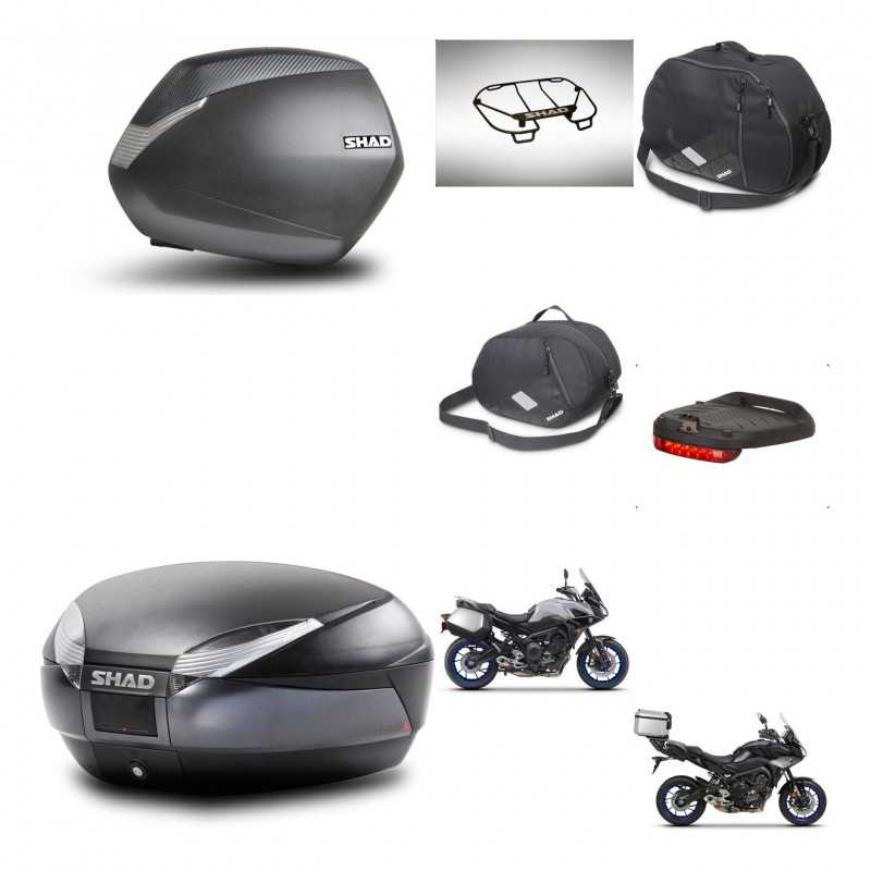 SHAD Baul trasero + maletas laterales accesorios herraje 3p montaje SH36 SH 36 SH48 DARK GREY PREMIUM KIT-273006