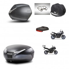 SHAD Baul trasero + maletas laterales accesorios herraje 3p montaje SH36 SH 36 SH48 DARK GREY PREMIUM KIT-273007