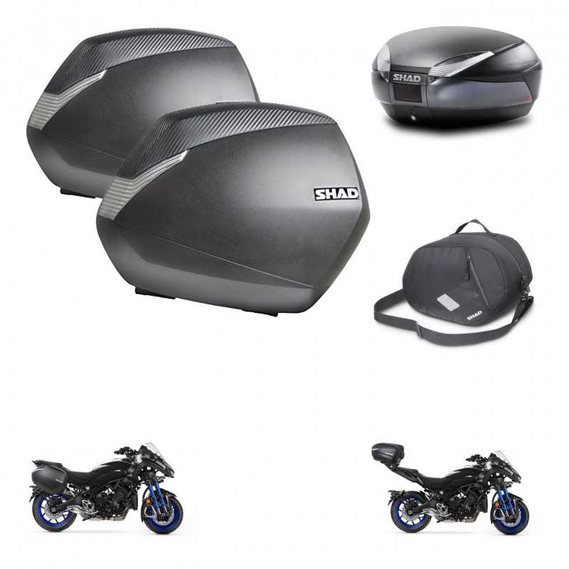 SHAD Rear trunk + side cases + internal bag + mounting hardware + 3p hardware SH36 SH 36 SH48 DARK GREY PREMIUM KIT-273015
