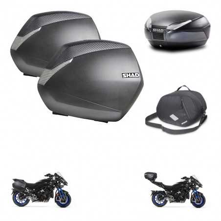 SHAD Baul trasero + maletas laterales bolsa interna herraje montaje 3p SH36 SH 36 SH48 DARK GREY PREMIUM KIT-273015