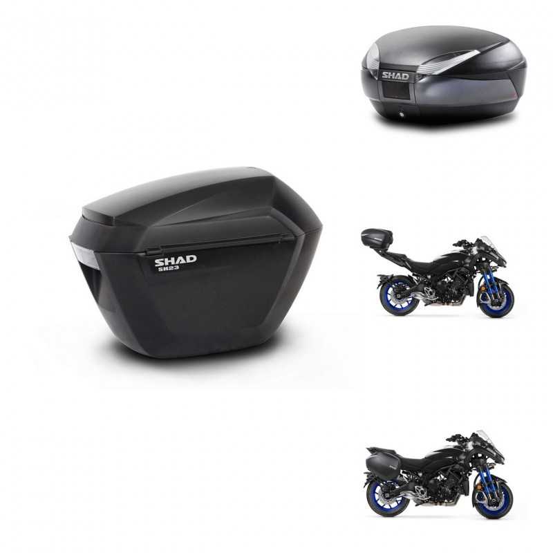 SHAD Rear trunk + side cases + mounting hardware + 3p hardware SH23 SH48 DARK GREY PREMIUM KIT-273017
