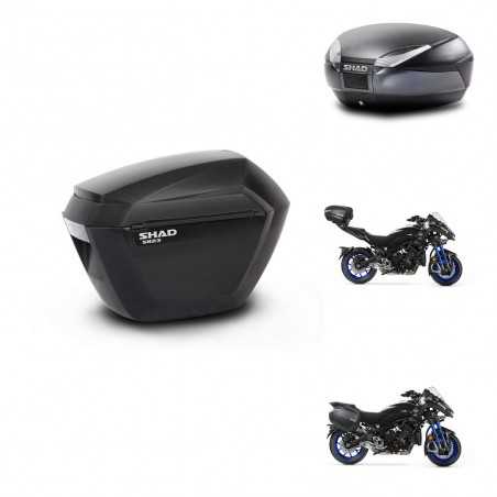 SHAD Baul trasero + maletas laterales herraje montaje 3p SH23 SH48 DARK GREY PREMIUM KIT-273017