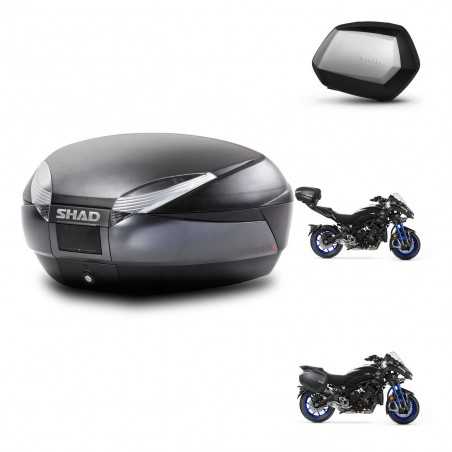 SHAD Side cases + rear trunk + mounting hardware + 3p hardware SH48 DARK GREY PREMIUM SC SH35 PREMIUM KIT-273022