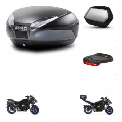 SHAD Side cases + rear trunk + brake light + mounting hardware + 3p hardware SH48 DARK GREY PREMIUM SC SH35 PREMIUM KIT-273031