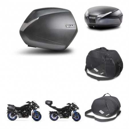 SHAD Rear trunk + side cases + accessories + mounting hardware + 3p hardware SH36 SH 36 SH48 DARK GREY PREMIUM KIT-273033