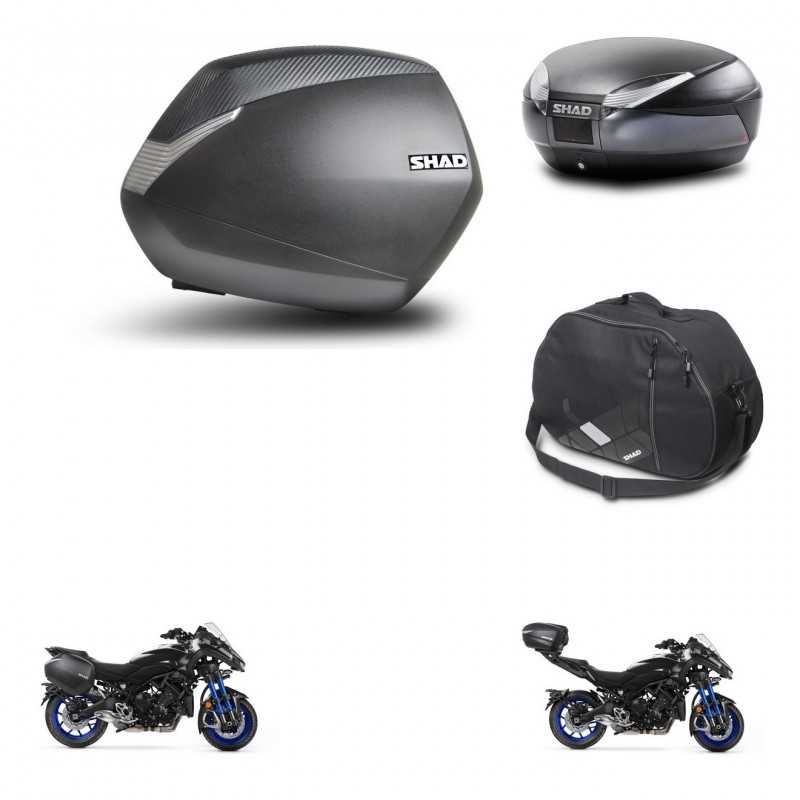 SHAD Rear trunk + side cases + internal bag + mounting hardware + 3p hardware SH36 SH 36 SH48 DARK GREY PREMIUM KIT-273034