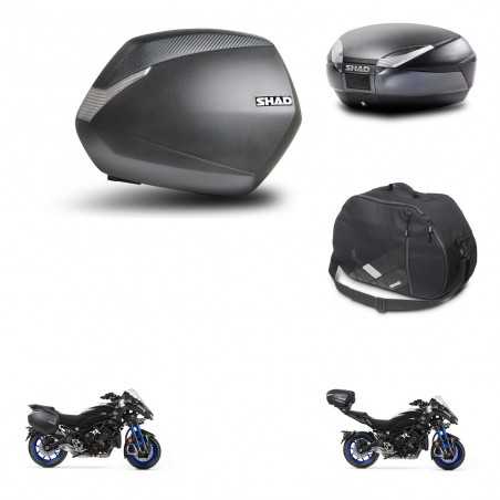 SHAD Baul trasero + maletas laterales bolsa interna herraje montaje 3p SH36 SH 36 SH48 DARK GREY PREMIUM KIT-273034