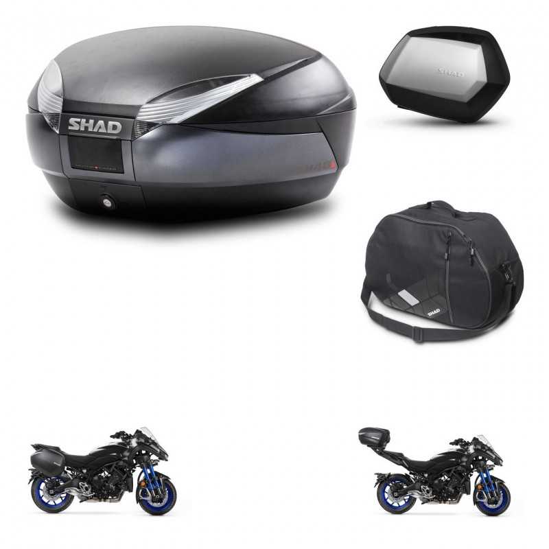 SHAD Side cases + rear trunk + inner bag + mounting hardware + 3p hardware SH48 DARK GREY PREMIUM SC SH35 PREMIUM KIT-273040