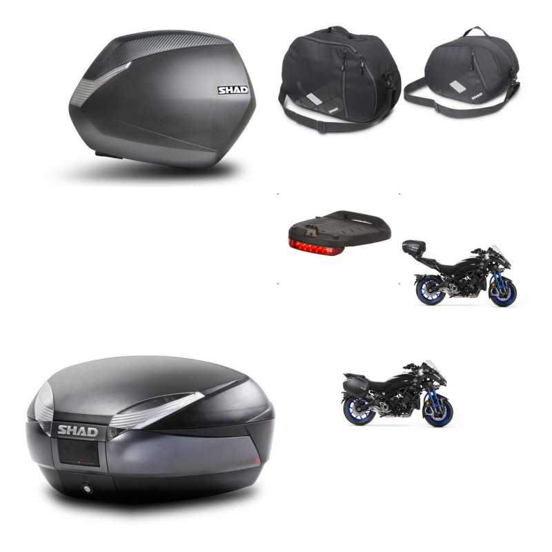 SHAD Baul trasero + maletas laterales accesorios herraje montaje 3p SH36 SH 36 SH48 DARK GREY PREMIUM KIT-273042