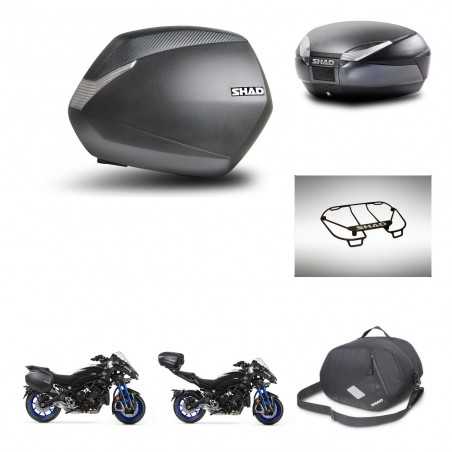 SHAD Rear trunk + side cases + accessories + mounting hardware + 3p hardware SH36 SH 36 SH48 DARK GREY PREMIUM KIT-273051
