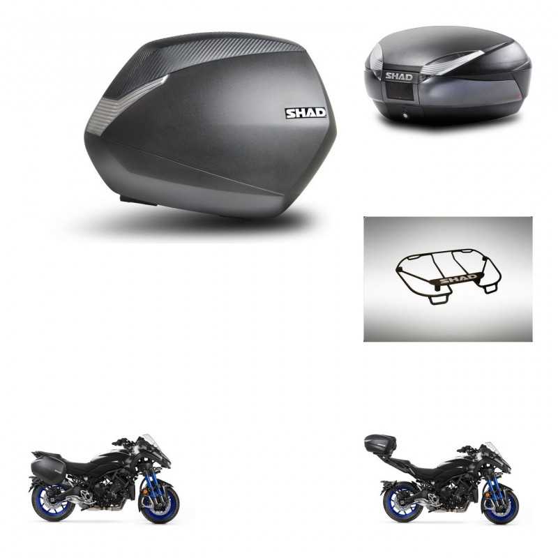 SHAD Rear trunk + side cases + upper rack rack + mounting hardware + 3p hardware SH36 SH 36 SH48 DARK GREY PREMIUM KIT-273052