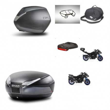 SHAD Rear trunk + side cases + accessories + mounting hardware + 3p hardware SH36 SH 36 SH48 DARK GREY PREMIUM KIT-273060
