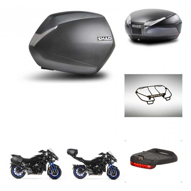 SHAD Baul trasero + maletas laterales accesorios herraje montaje 3p SH36 SH 36 SH48 DARK GREY PREMIUM KIT-273061