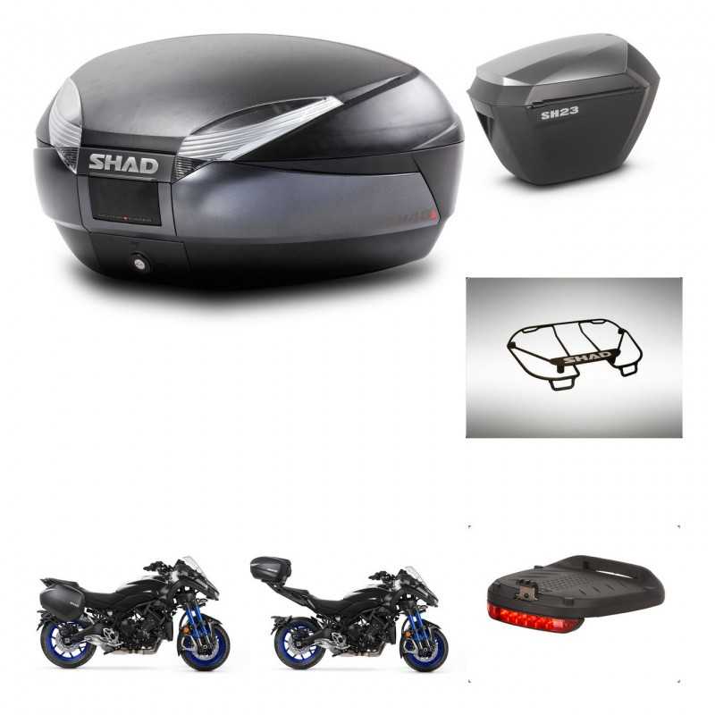 SHAD Side cases + rear trunk + accessories + mounting hardware + 3p hardware SH48 DARK GREY PREMIUM SH23 ALU KIT-273068