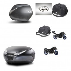 SHAD Rear trunk + side cases + accessories + mounting hardware + 3p hardware SH36 SH 36 SH48 DARK GREY PREMIUM KIT-273069