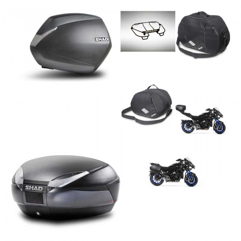SHAD Rear trunk + side cases + accessories + mounting hardware + 3p hardware SH36 SH 36 SH48 DARK GREY PREMIUM KIT-273069