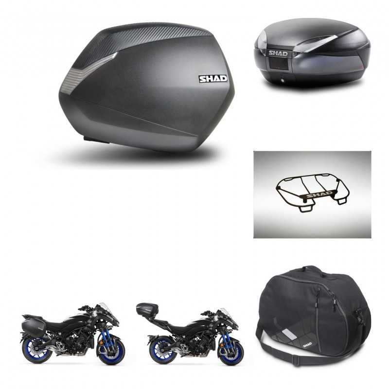 SHAD Rear trunk + side cases + accessories + mounting hardware + 3p hardware SH36 SH 36 SH48 DARK GREY PREMIUM KIT-273070