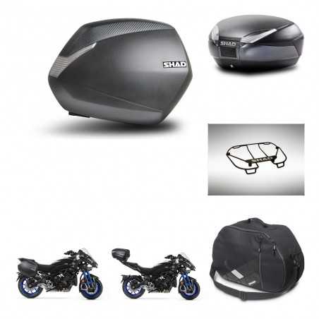 SHAD Baul trasero + maletas laterales accesorios herraje montaje 3p SH36 SH 36 SH48 DARK GREY PREMIUM KIT-273070