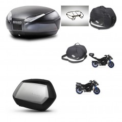 SHAD Side cases + rear trunk + accessories + mounting hardware + 3p hardware SH48 DARK GREY PREMIUM SC SH35 PREMIUM KIT-273075
