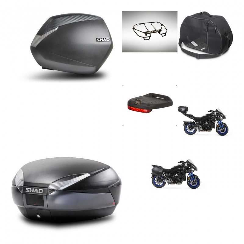 SHAD Baul trasero + maletas laterales accesorios herraje montaje 3p SH36 SH 36 SH48 DARK GREY PREMIUM KIT-273079