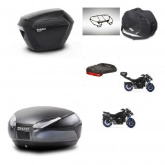 SHAD Rear trunk + side cases + accessories + mounting hardware + 3p hardware SH23 SH48 DARK GREY PREMIUM KIT-273080