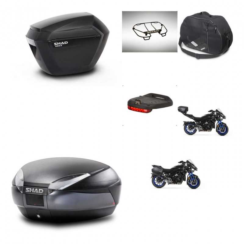 SHAD Baul trasero + maletas laterales accesorios herraje montaje 3p SH23 SH48 DARK GREY PREMIUM KIT-273080