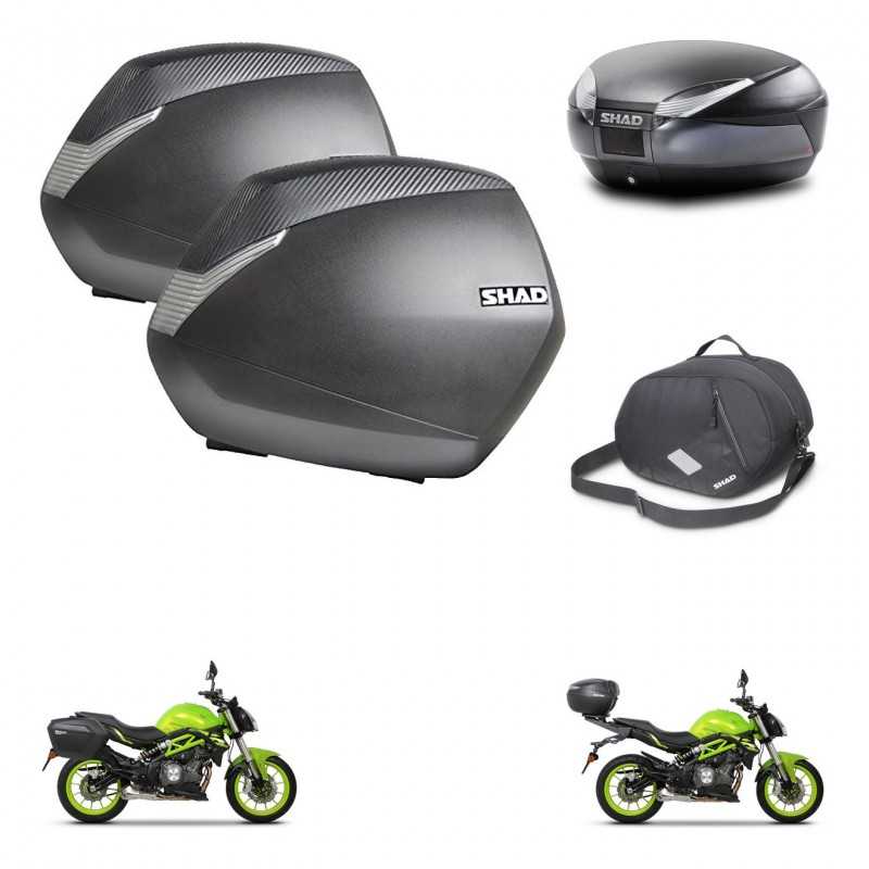 SHAD Rear trunk + side cases + internal bag + mounting hardware + 3p hardware SH36 SH 36 SH48 DARK GREY PREMIUM KIT-273087