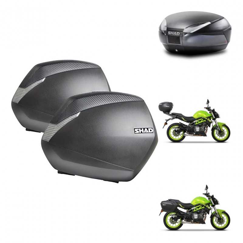 SHAD Rear trunk + side cases + mounting hardware + 3p hardware SH36 SH 36 SH48 DARK GREY PREMIUM KIT-273088