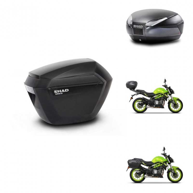 SHAD Rear trunk + side cases + mounting hardware + 3p hardware SH23 SH48 DARK GREY PREMIUM KIT-273089