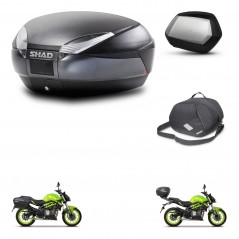 SHAD Side cases + rear trunk + inner bag + mounting hardware + 3p hardware SH48 DARK GREY PREMIUM SC SH35 PREMIUM KIT-273093