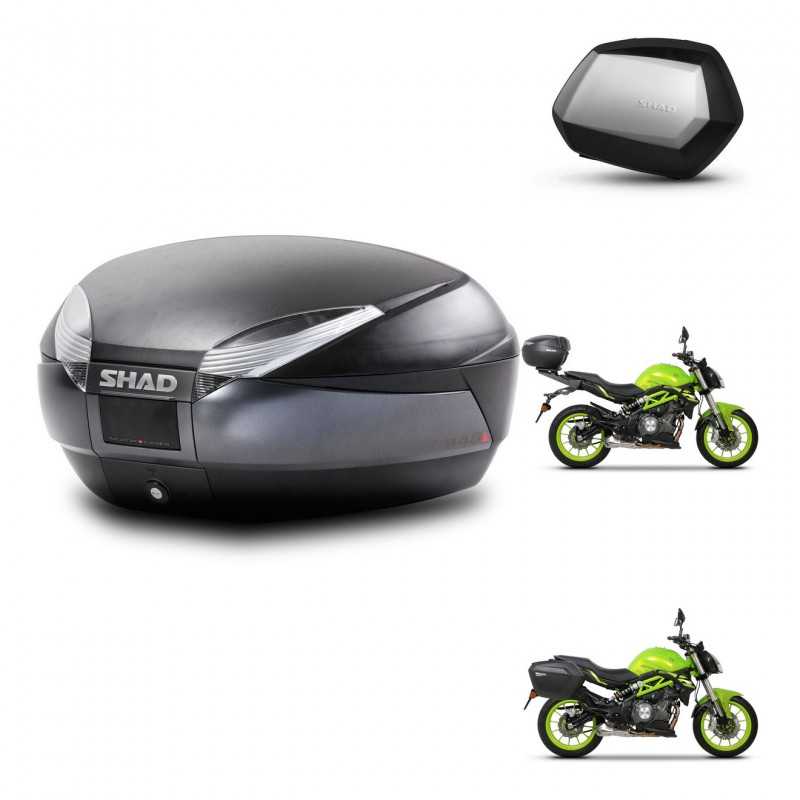 SHAD Side cases + rear trunk + mounting hardware + 3p hardware SH48 DARK GREY PREMIUM SC SH35 PREMIUM KIT-273094