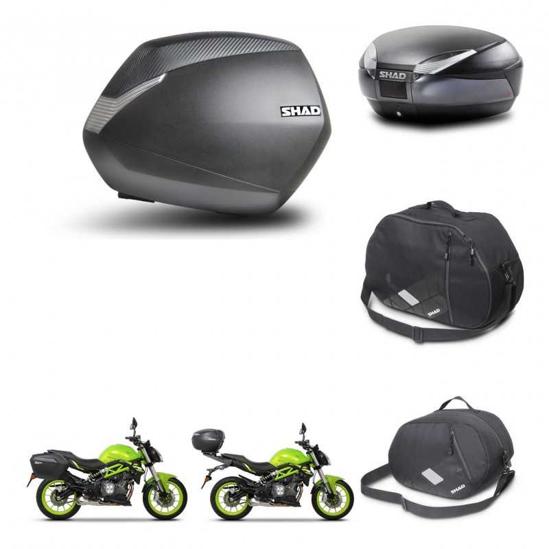 SHAD Rear trunk + side cases + accessories + mounting hardware + 3p hardware SH36 SH 36 SH48 DARK GREY PREMIUM KIT-273105