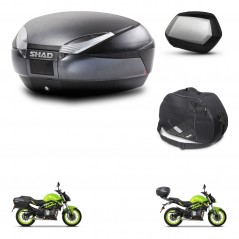 SHAD Side cases + rear trunk + inner bag + mounting hardware + 3p hardware SH48 DARK GREY PREMIUM SC SH35 PREMIUM KIT-273112