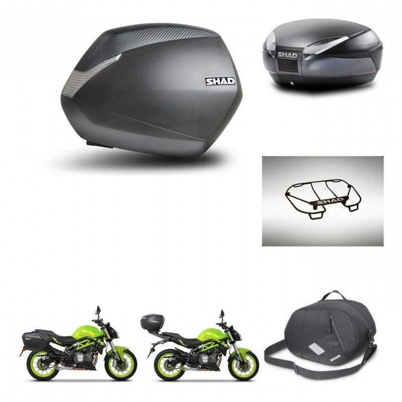 SHAD Rear trunk + side cases + accessories + mounting hardware + 3p hardware SH36 SH 36 SH48 DARK GREY PREMIUM KIT-273123
