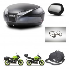 SHAD Side cases + rear trunk + accessories + mounting hardware + 3p hardware SH48 DARK GREY PREMIUM SC SH35 PREMIUM KIT-273129