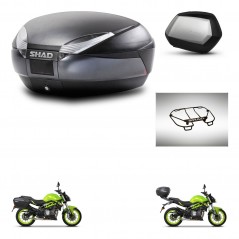 SHAD Side cases + rear trunk + upper rack rack + mounting hardware + 3p hardware SH48 DARK GREY PREMIUM SC SH35 PREMIUM KIT-2731